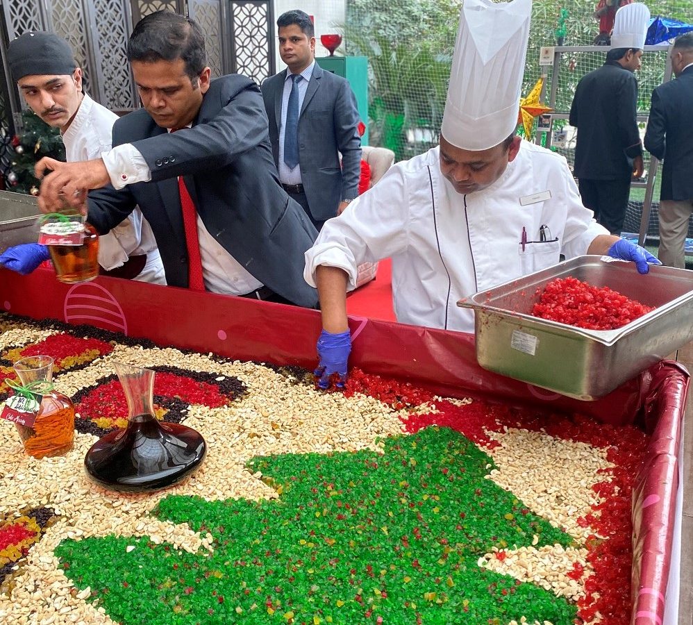 ‘Jingle and Mingle’ at the traditional cake mixing ceremony at Crowne