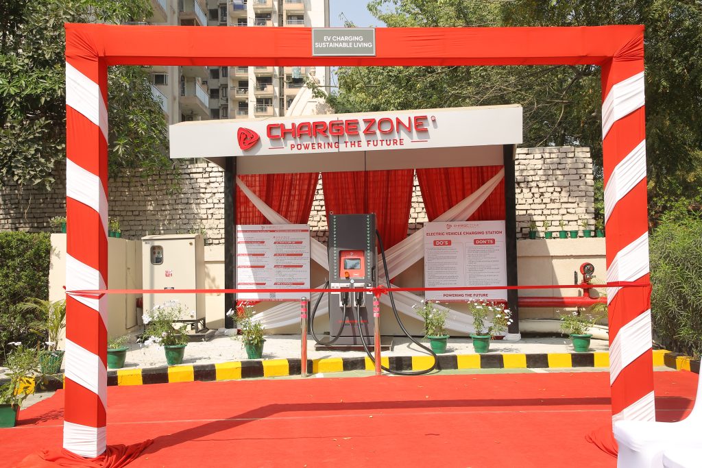 EV charging station installed at Courtyard By Marriott Agra Hotelier