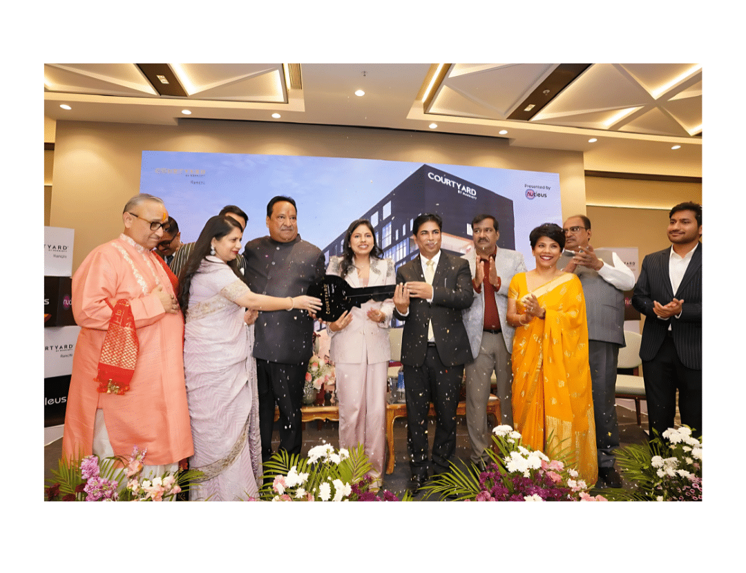 Left to right: ShriKant Guruji, Hemant Tenneti, Anushri Agarwal, Samarth Agarwal, Bishnu Agarwal, Shalini Agarwal, Pramod Singh, Naresh Goyal, Ranju Alex, Suresh Agarwal, and Adarsh.
