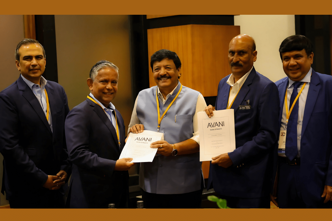 From left to right: Puneet Dhawan, Head of Asia, Minor Hotels; Dillip Rajakarier, Group CEO of Minor International and CEO of Minor Hotels; Sh. Kandula Durgesh, Honorable Minister of Tourism of Andhra Pradesh; Ajay Jain, Principal Secretary of Andhra Pradesh Tourism; I. A. Raja Varma, Managing Director of Sunray Green Space Pvt Ltd.